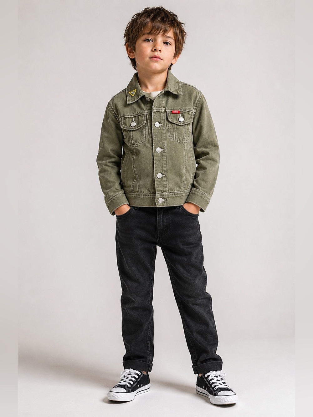 Diesel Kids' Olive Green Jacket size 6